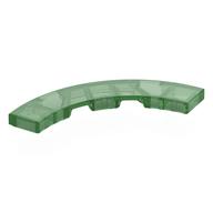 Tile 4 x 4 Curved, Macaroni (Trans-Green)