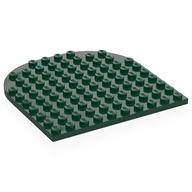 Plate 10 x 10 with Rounded End (Dark Green)