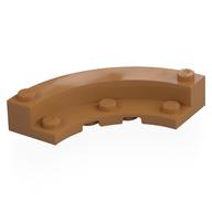 Brick Round Corner 5 x 5 Macaroni with 1/3 Inner Side (Medium Nougat)