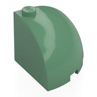 Brick Round Corner 3 x 3 x 2 Dome Top (Sand Green)