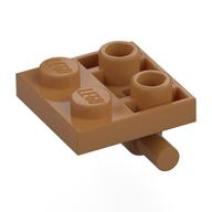 Plate Special 2 x 2 with Horizontal T-Bar Underneath (Medium Nougat)