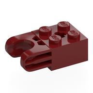 Technic Brick Special 2 x 2 with Ball Socket Wide and Axle Hole, No Arm Holes (Dark Red)