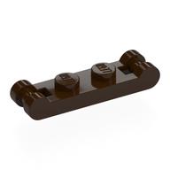 Plate Special 1 x 2 with Handles on Ends (Dark Brown)