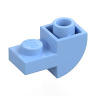 Brick Curved Inverted 1 x 2 with 1 x 1 Cutouts (Bright Light Blue)