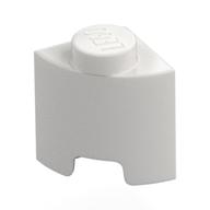 Brick Round, Quarter 1 x 1 (White)