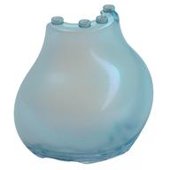 Panel Round Half Tapered 4 x 8 x 6 (Opal Trans-Light Blue)