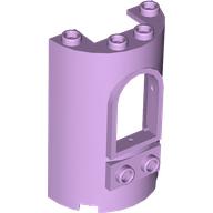 Cylinder Half 2 x 4 x 5 with 1 x 2 Cutout and Arched Window (Lavender)