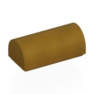 Brick Curved 1 x 2 x 2/3 Double Curved Top, No Studs (Pearl Gold)