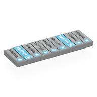 Tile 2 x 6 with Grey, Azure MEARSK Shipping Containers Print (Light Bluish Gray)