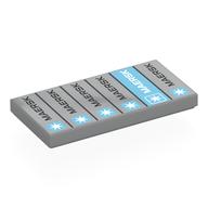 Tile 2 x 4 with Grey, Azure MEARSK Shipping Containers Print (Light Bluish Gray)