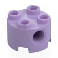 Brick Round 2 x 2, Pin Holes (Lavender)