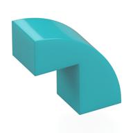 Brick Curved 1 x 2 x 1 2/3 with 1 Cutout (Medium Azure)