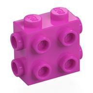 Brick Special 1 x 2 x 1 2/3 with 8 Studs on 3 Sides (Dark Pink)