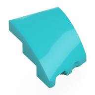 Brick Wedged, Curved 3 x 2 with Stud Notch Left (Medium Azure)