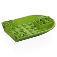 Aircraft Fuselage Curved Forward 6 x 8 Bottom with 2 Pin Holes (Lime)
