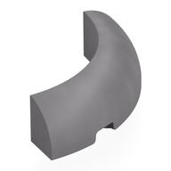 Brick Round Corner 4 x 4 x 1 (Flat Silver)