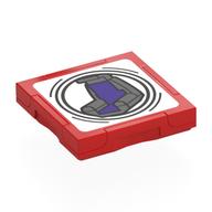 Tile Special 2 x 2 with SMART Tag with Throne Print (Red)