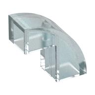 Brick Curved 1 x 2 x 1 2/3 with 1 Cutout (Opal Trans-Clear)