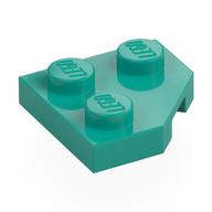 Wedge Plate 2 x 2 Cut Corner (Dark Turquoise)