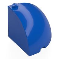 Brick Round Corner 4 x 4 x 3 Quarter Dome Top (Blue)