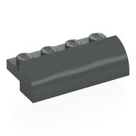 Brick Curved 2 x 4 x 1 (Dark Bluish Gray)