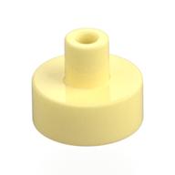 Tile Special Round 1 x 1 with Hollow Bar (Bright Light Yellow)