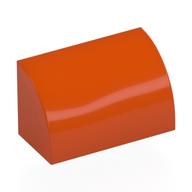 Brick Curved 1 x 2 x 1 No Studs (Reddish Orange)