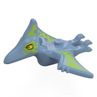 Animal, Dinosaur, Pteranodon with Yellow Eyes, Lime Markings Print (Sand Blue)