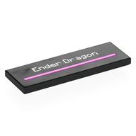 Tile 2 x 6 with White 'Ender Dragon', Bright Pink/Magenta Line Print (Black)