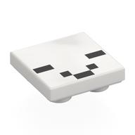 Tile Special 2 x 2 Inverted with Pixelated Ghast Print (White)