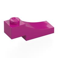 Brick Curved, 3 x 1 with 1/3 Inverted Cutout (Magenta)