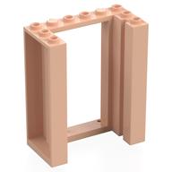 Door Frame 3 x 6 x 6 with Inside Grooves (Light Nougat)