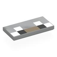 Tile 2 x 4 with Pixelated Face, White/Black Eyes, Dark Tan Nose Print (Light Bluish Gray)