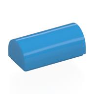 Brick Curved 1 x 2 x 2/3 Double Curved Top, No Studs (Dark Azure)