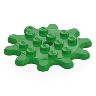 Plate Special 4 x 4 Splat Gear, 10 Teeth (Bright Green)