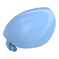 Large Figure Shoulder Cover, Armor, Round, Smooth with Bar (Bright Light Blue)