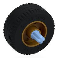 Wheel 18 x 14 with Pin Hole, Fake Bolts and Shallow Spokes With Black Tyre, Pin with Axle (Pearl Gold)