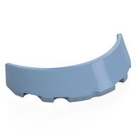 Windscreen 3 x 6 x 1 Curved with Rectangular Stud Holder in Bottom (Sand Blue)