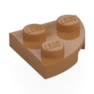 Plate Round Corner 2 x 2 (Medium Nougat)