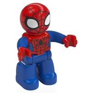Duplo Figure Spider-Man, Small Eyes, Blue and Red Print (Red)