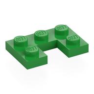 Plate 2 x 3 with 1 x 1 Cutout (Bright Green)