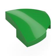 Brick Round Corner, Curved 2 x 2 x 2/3 Quarter Circle With 1 x 1 Bottom Cutout (Bright Green)