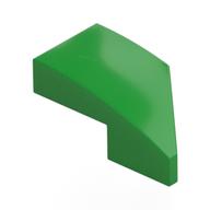Brick Wedged, Curved 2 x 1 with Stud Notch Left (Bright Green)