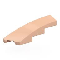 Brick Wedged, Curved 1 x 4 with Stud Notch Left (Light Nougat)