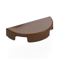 Tile Round 1 x 2 Half Circle (Reddish Brown)