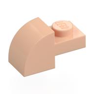 Brick Curved 1 x 2 x 1 with Curved Top (Light Nougat)
