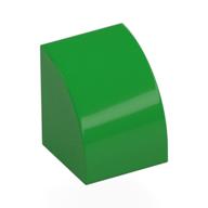 Brick Curved 1 x 1 (Bright Green)