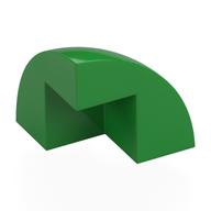 Brick Round Corner, Curved 2 x 2 x 1 2/3 Quarter Dome with 1 Cutout (Bright Green)