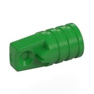 Hinge Cylinder 1 x 2 Locking with 1 Finger and Axle Hole On Ends [No Side Slots] (Bright Green)