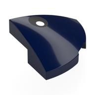 Brick Round Corner, Curved 2 x 2 x 2/3 Quarter Circle with Black Eye, White Pupil Print (Dark Blue)